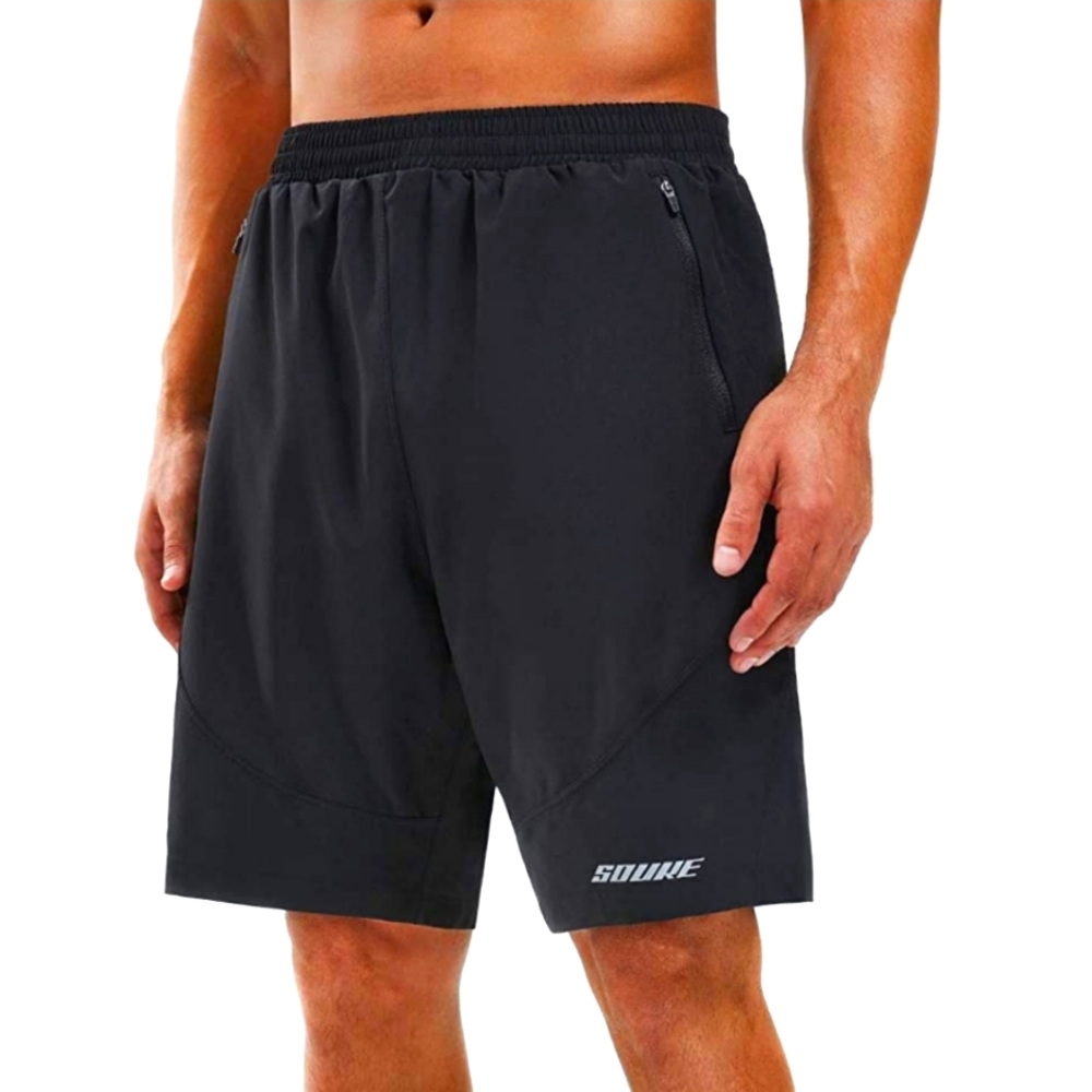 Souke Sports Mens Performance Black Athletic Shorts Size‎ 2X